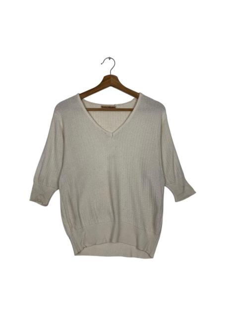 Other Designers Vintage ISSEY MIYAKE Short Sleeve V Neck Knitwear #3557-C162