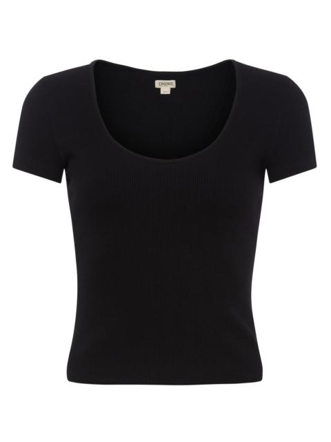 L'AGENCE Brynlee Scoopneck Tee