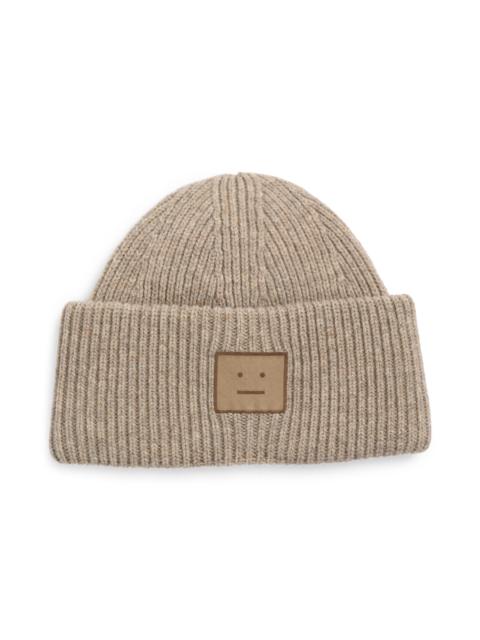 Acne Studios Acne Studios Pana Face Wool & Yak Hair Beanie in Greige Melange at Nordstrom