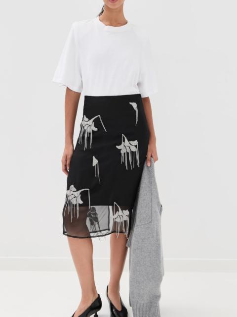 RÓHE Embellished Tulip Silk Skirt