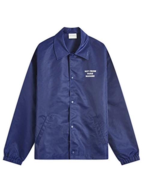 Drole De Monsieur Men's Navy Slogan Coach Jacket