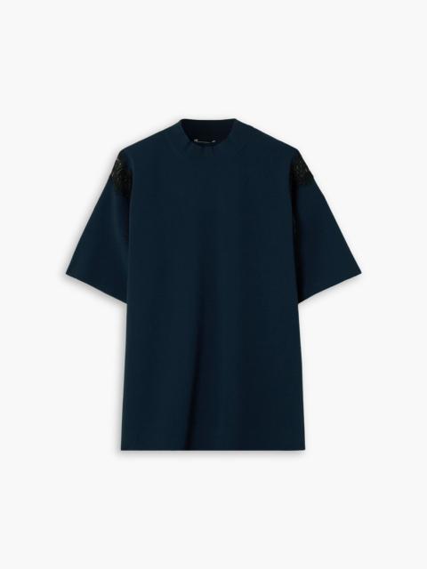Stella McCartney Lace-trimmed jersey T-shirt