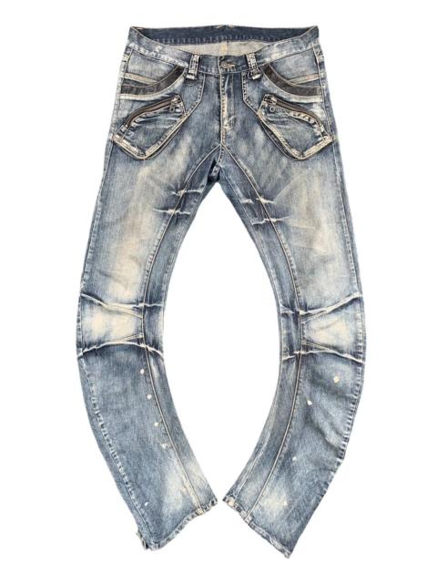 PPFM Rare Distressed PPFM Curve Leg Denim Jeans Pants