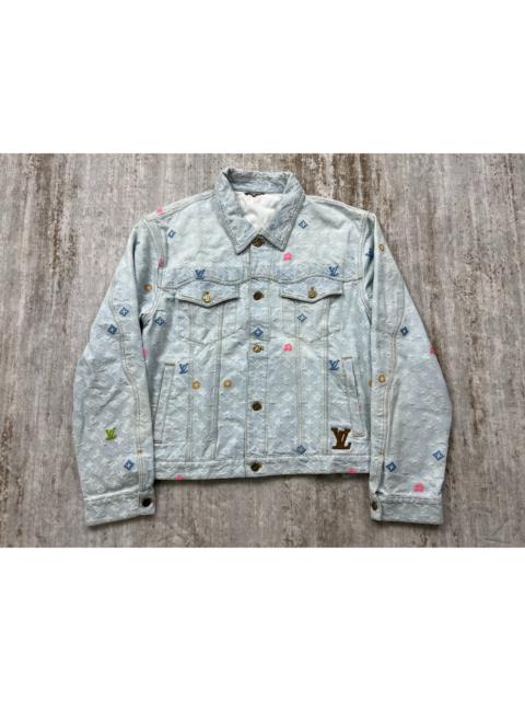 Louis Vuitton Louis Vuitton x Tyler collaboration blue monogram embroidered denim jacket