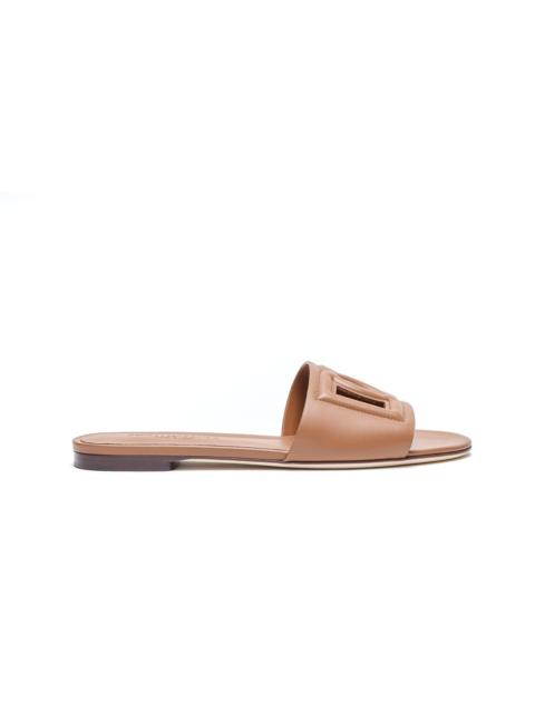 Dolce & Gabbana Dolce&Gabbana Women Leather Slide With Dg Logo