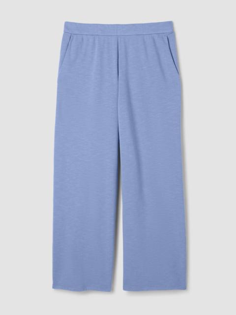 EILEEN FISHER Garment-Dyed Organic Cotton Terry Wide-Leg Pant