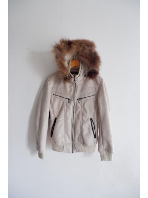 Archival Clothing - Fur Hoodie Clonedevgru Suede Jacket