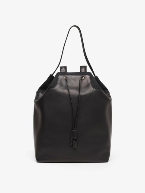 The Row Spring black leather backpack