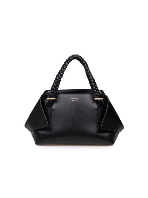 FERRAGAMO Ferragamo Scarf Sh Handbag In Calfskin Color Black