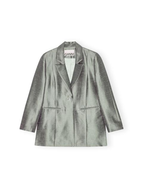 GANNI GREY SUITING BLAZER