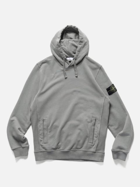 Stone Island Organic Cotton Hooded Sweatshirt Cement