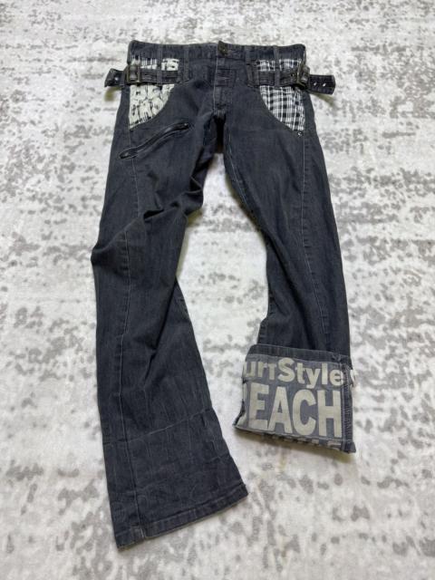 Hysteric Glamour Y2K Bondage Double Waist Buckle Strap Zipper Punk Pants