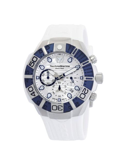 Other Designers Technomarine Reef Black Chronograph GMT Quartz White Dial Men's Watch TM-523013