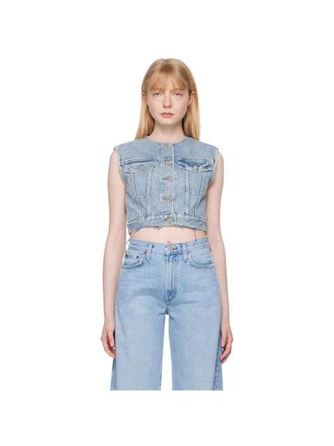 AGOLDE Blue Leo Denim Vest