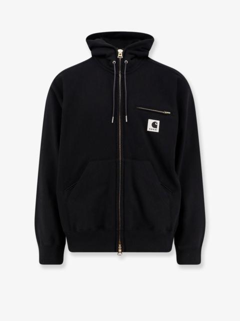 sacai Sacai X Carhartt Wip Cotton Sweatshirt With Double Logo Patch