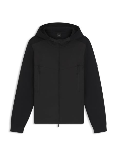 BOSS REGULAR-FIT HOODED JACKET WITH WEATHER PROTECTION