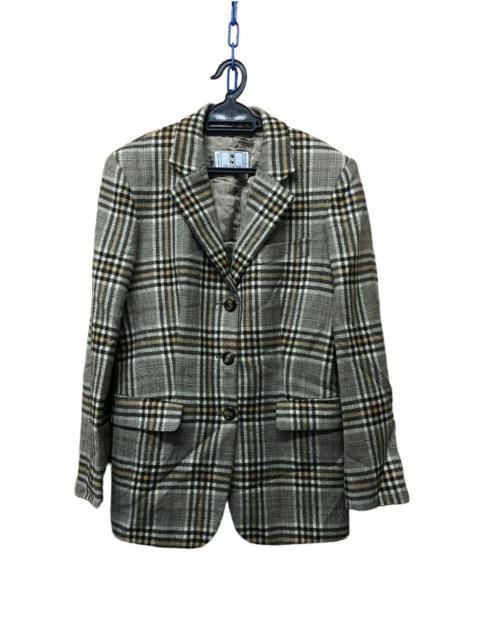 Other Designers Vintage - Valentino Oliver Wool Tartan Blazer