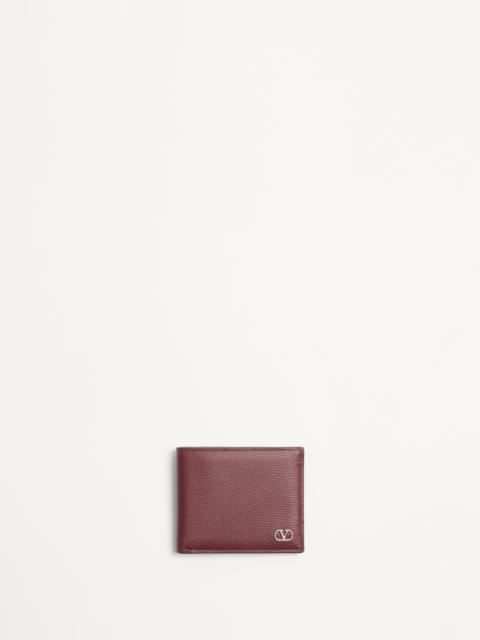 VALENTINO GARAVANI VLOGO SIGNATURE GRAINY CALFSKIN WALLET