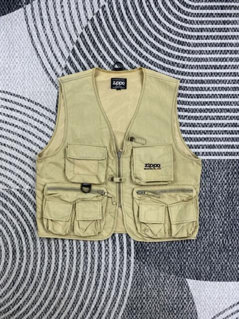 Other Designers Vintage Zippo Multipocket Zipper Utility Vest Jacket
