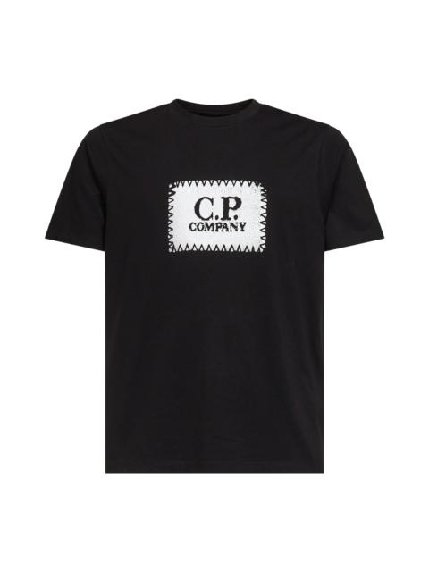 C.P. Company Black 30/1 jersey Logo Label printed T-shirt
