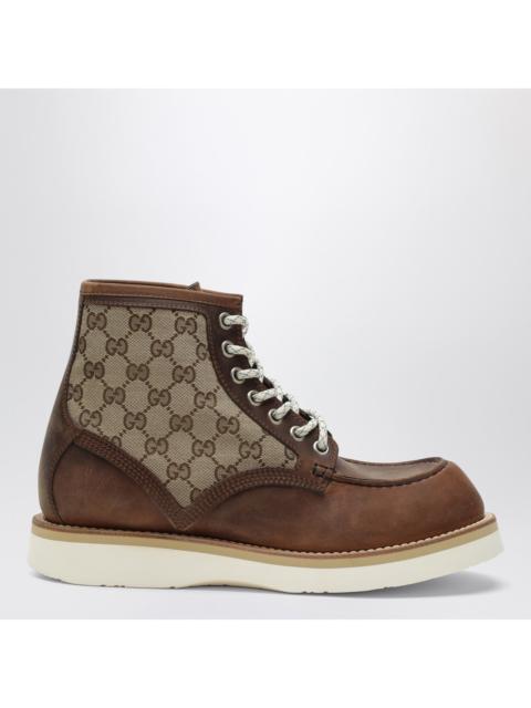 GUCCI Gucci Laced Ankle Boot With Gg Insert Men