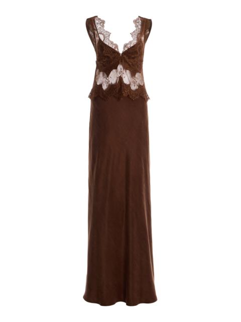 THIRD FORM Visions Lace Maxi Dress brown