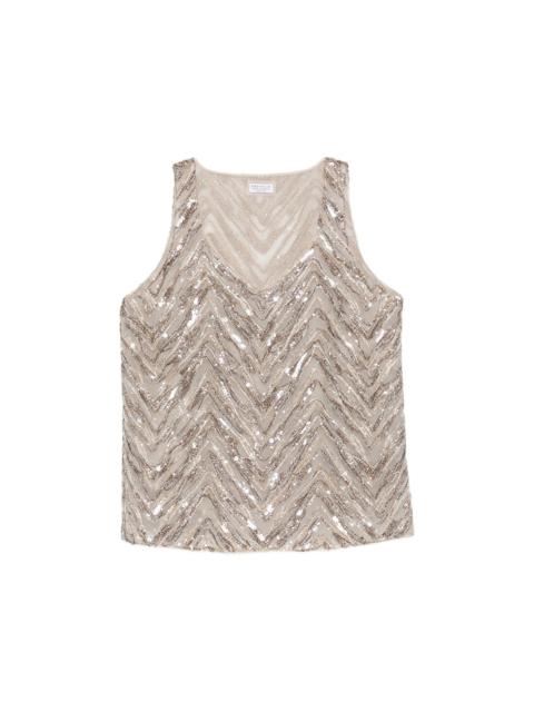 Brunello Cucinelli Brunello Cucinelli Neutrals Tops - Vests & Tank Tops Women