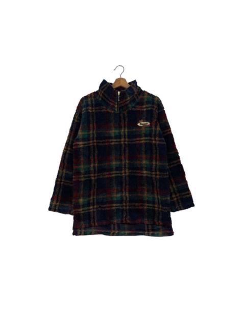Other Designers Vintage - BANFF CANADA Tartan Turtleneck Pullover Fleece #1673-C74