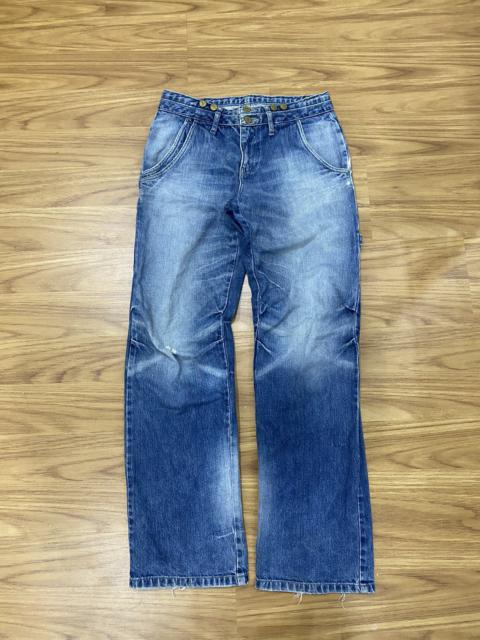 Other Designers Japanese Brand - PPFM Double Inside Pocket Button Distressed Jeans