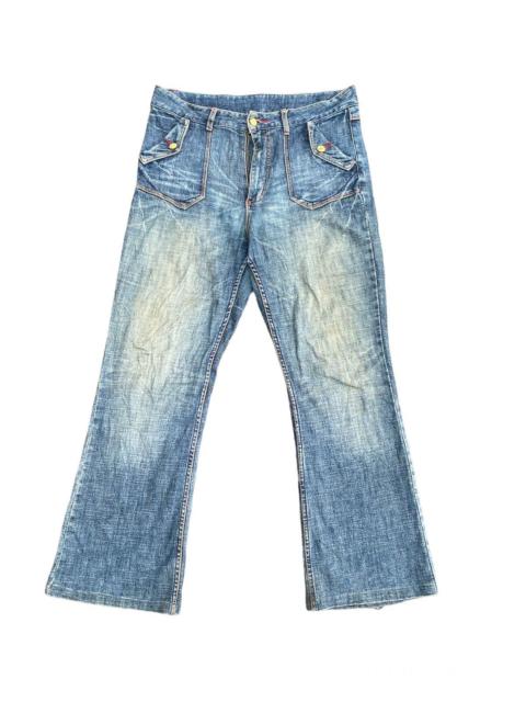 Other Designers Hysteric Glamour × Japanese Brand × Tornado Mart - FLARE CASUAL PANTS JAPANESE BRAND DISTRESS STYLE