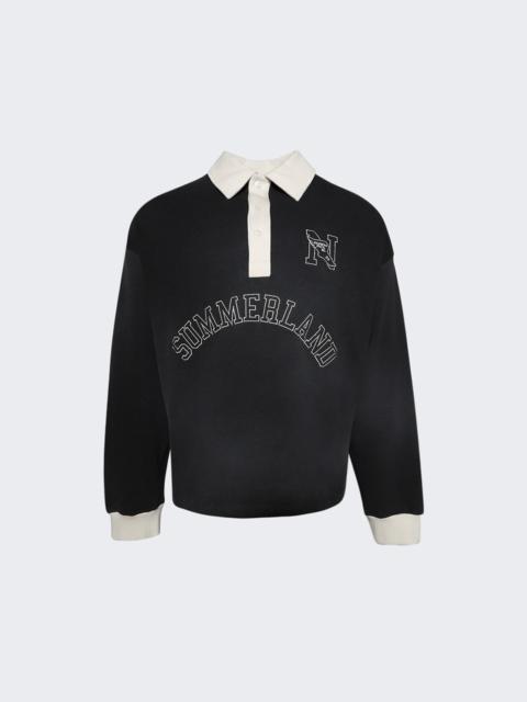 NAHMIAS N Long Sleeve Polo Shirt Black