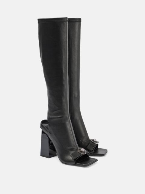VERSACE Gianni Ribbon leather knee-high boots