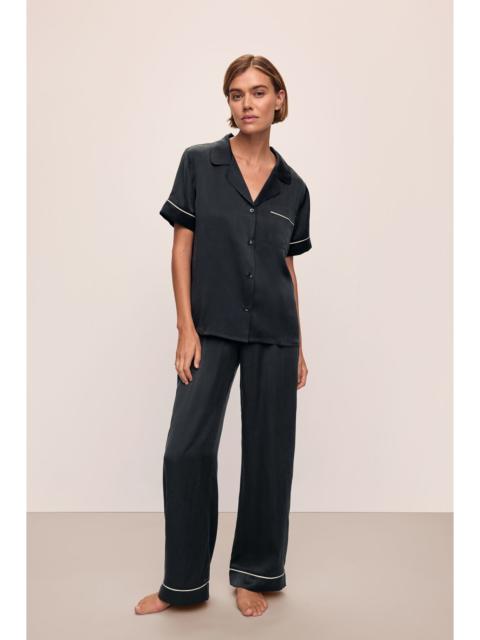 eberjey Inez Washable Silk Short Sleeve Pant PJ Set