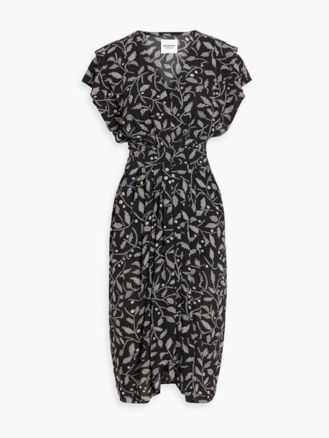 Isabel Marant Étoile Almeya pleated printed crepe midi dress