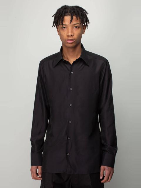 Rick Owens Snap Collar Faun Shirt | labelsfashion | REVERSIBLE