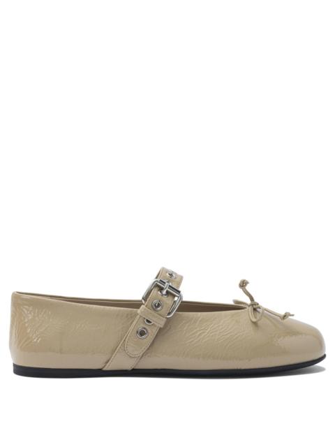 Miu Miu Miu Miu Flat Ballerinas In Lamb Leather