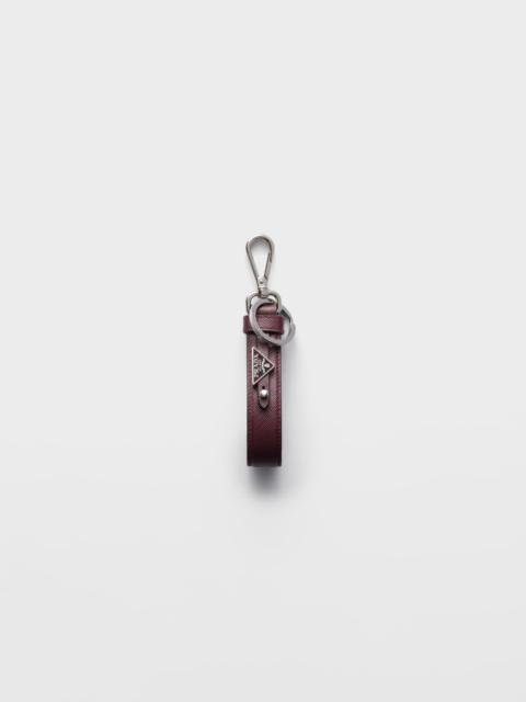 Prada Saffiano leather keychain
