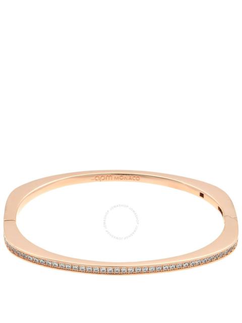 Apm Monaco - APM Monaco Rose Alloy Dainty Pave Bangle