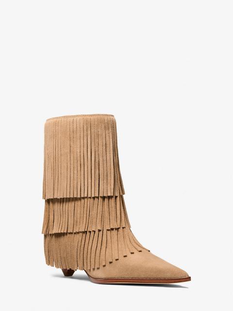 MICHAEL KORS Jayla Fringed Suede Boot