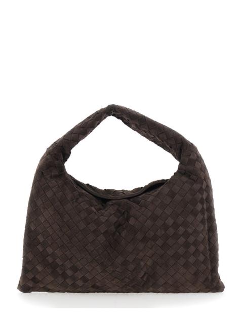 Bottega Veneta Bottega Veneta Women 'Hop' Brown Shoulder Bag With Top Handle And Intrecciato Motif In Leather Woman