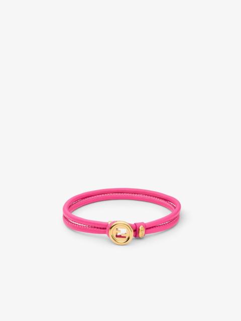 FENDI EverRound Fendi Bracelet Petunia pink leather bracelet