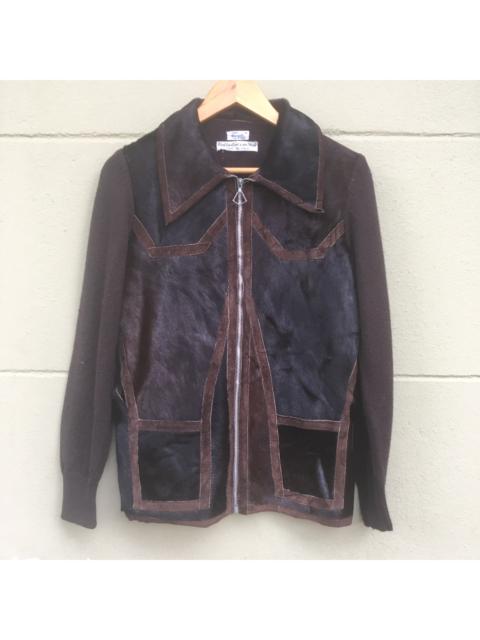 Other Designers Vintage - Italian Leather&Wool Zipper Jacket