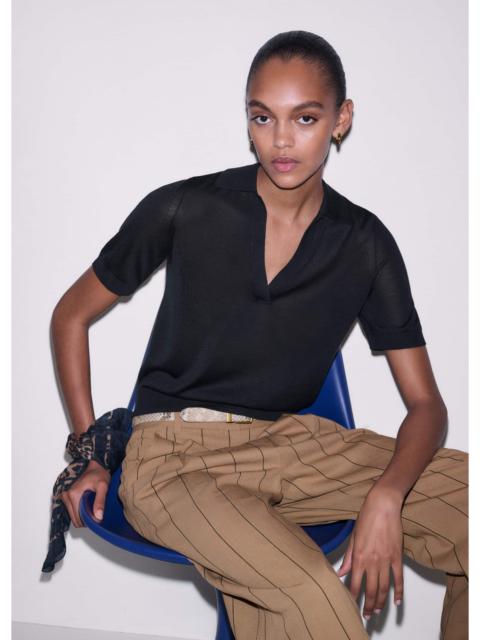 ME+EM Luxe Knit Polo Tee