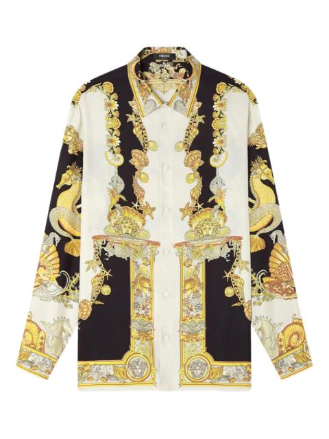 VERSACE Versace Men Coral Theatre Silk Shirt