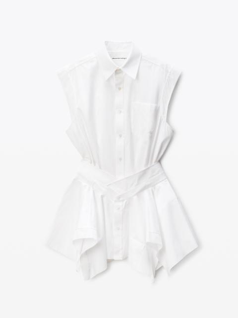 Alexander Wang White Pre-Styled Cotton Shirtdress