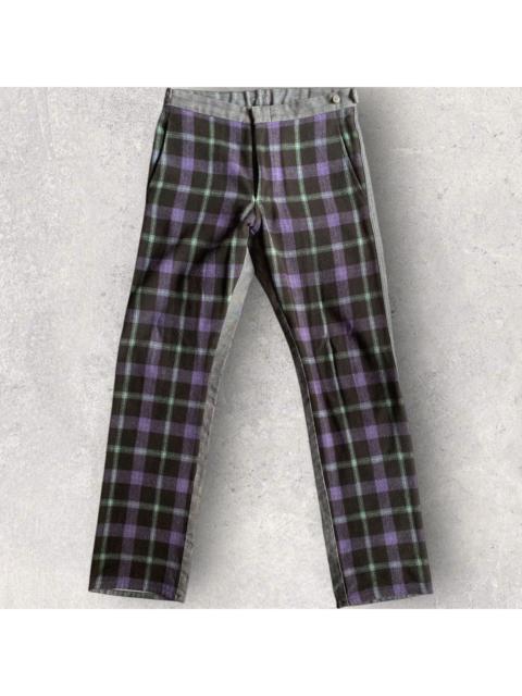 Vintage AW00” Front Plaid Denim Pants