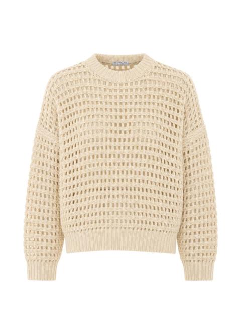 Brunello Cucinelli Brunello Cucinelli Women Wool And Cashmere Open-Knit Sweater