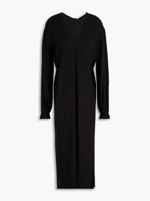 Another Tomorrow Crepe midi dress