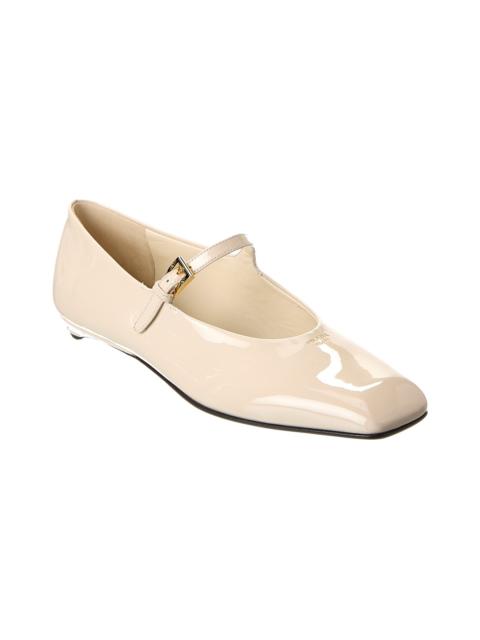 Prada Prada Logo Mary Jane Patent Flat