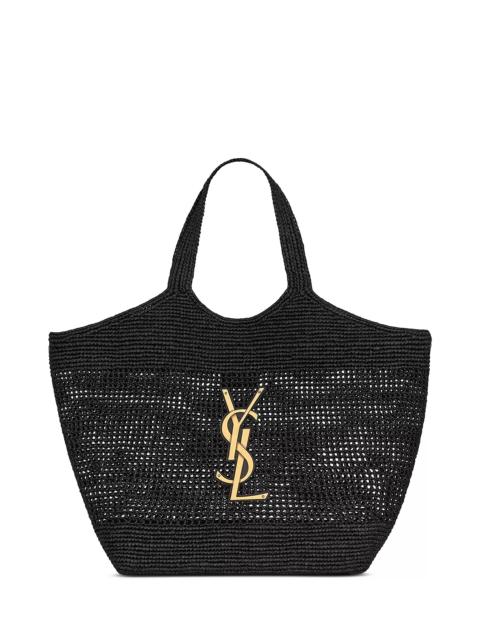 SAINT LAURENT Icare Maxi Tote Bag in Raffia